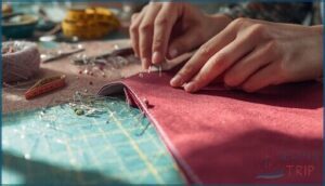 pinning and basting curved edges