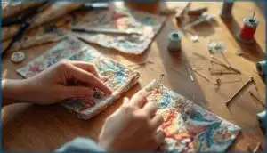 pinning methods for curved seams