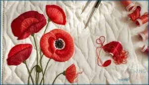 poppies and flower quilt blocks