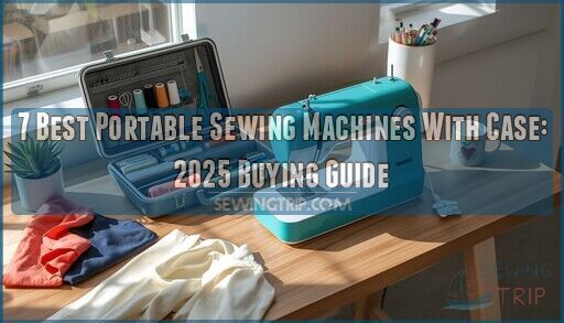 portable sewing machine with case