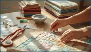 preparing fabric and pattern pieces for curves