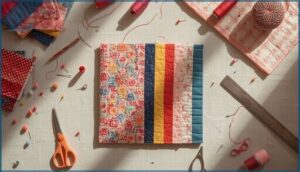 preparing for quilting stitches