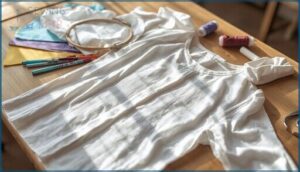 preparing garments for decorative embroidery