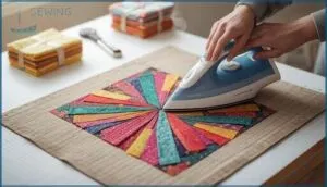 pressing seams for flat blocks