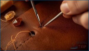 proper needle placement and tension