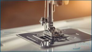 pulling thread through the presser foot