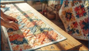 quilt-as-you-go with joining strips