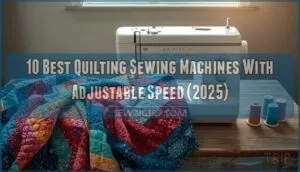quilting sewing machine with adjustable speed