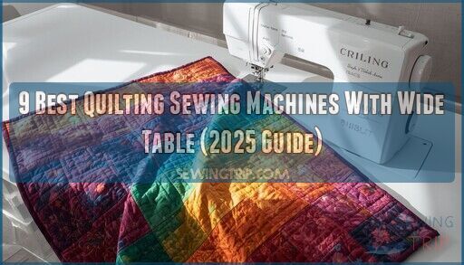 quilting sewing machine with wide table