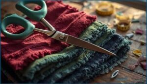 rag quilt and spring-loaded scissors rag quilt and spring-loaded scissors