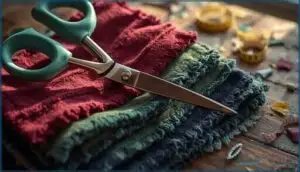 rag quilt and spring-loaded scissors rag quilt and spring-loaded scissors