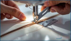 removing basting stitches