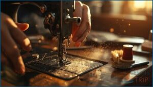 removing thread and needle before deep cleaning