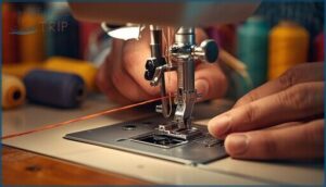 rethread and prepare for sewing