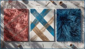 rhinestones, fabric paint, and faux fur rhinestones, fabric paint, and faux fur