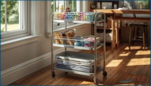 rolling carts for sewing essentials