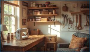 setting up a sewing room on a budget