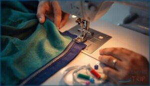 sewing an exposed or decorative zipper