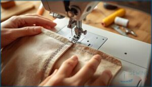 sewing and reinforcing seams