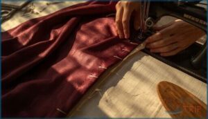 sewing convex vs. concave curves