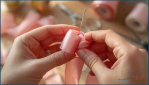 sewing the first petal