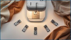 snap-on presser feet and included accessories