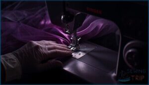 speed control and presser foot adjustments