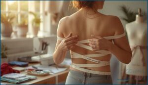 taking accurate measurements for dressmaking