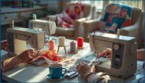 tips for using portable machines in sewing circles