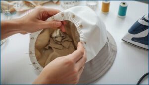 turning and topstitching for a clean finish