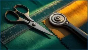 using sharp scissors and rotary cutters using sharp scissors and rotary cutters