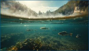 water clarity and line visibility