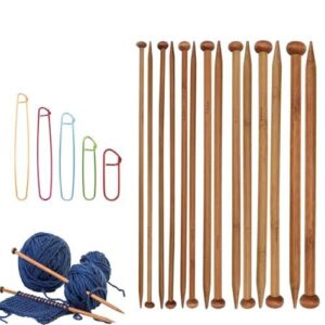 7 Best Bamboo Knitting Needles: Benefits, Types & Care Tips 1 7 Pairs Bamboo Knitting Needles B0DRJHMFQ7