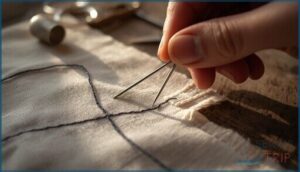 backstitch—strengthening seams backstitch—strengthening seams