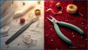 basic vs. ergonomic seam rippers basic vs. ergonomic seam rippers