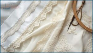 border, scallop, and heirloom stitches border, scallop, and heirloom stitches