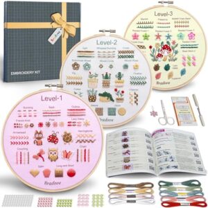 Best Embroidery Starter Kits: Beginner's Guide to Choosing 6 Bradove Beginner Embroidery Kit for B0DJ8843B7