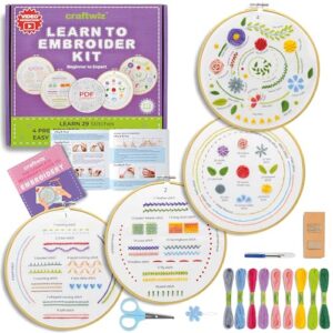 10 Best Embroidery Starter Kits for Beginners (2026) 9 Craftwiz 4 Piece Starter Embroidery Kit B0C8F87C6Y