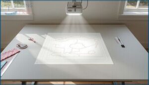 creating a flat cutting and projection surface creating a flat cutting and projection surface