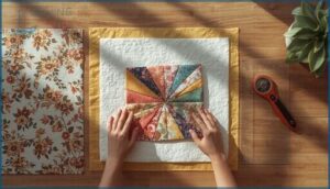 cutting and arranging quilt layers cutting and arranging quilt layers