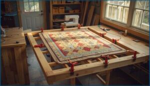 diy quilting table and frame setups