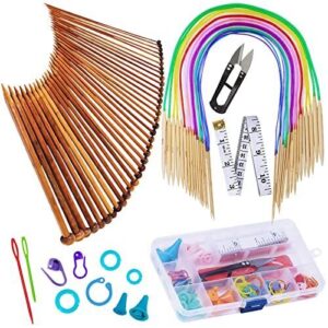 8 Best Bamboo Knitting Needles for Smooth, Eco-Friendly Crafts 2 Exquiss Bamboo Knitting Needles Set, B07FLJWFJK