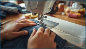 finishing and reinforcing the inseam seam finishing and reinforcing the inseam seam