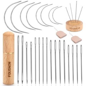 10 Best Sewing Needles for Leather: Types, Sizes & How to Choose 7 FOUSNOW 28 Pcs Leather Sewing B0DTNL6W3T