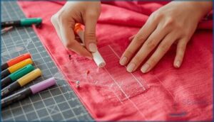 how to mark stretchy fabric for straight cuts how to mark stretchy fabric for straight cuts