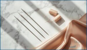 ideal needle sizes for silk (hand and machine) ideal needle sizes for silk (hand and machine)