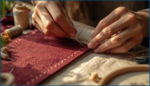 joining two pieces with blanket stitch joining two pieces with blanket stitch