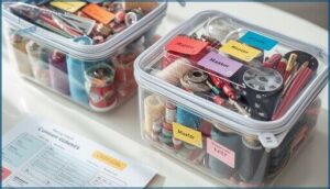 labeling containers and supply bags labeling containers and supply bags