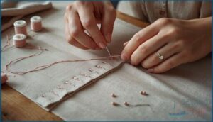 ladder stitch for invisible seams