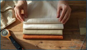 layering multiple fabric pieces layering multiple fabric pieces